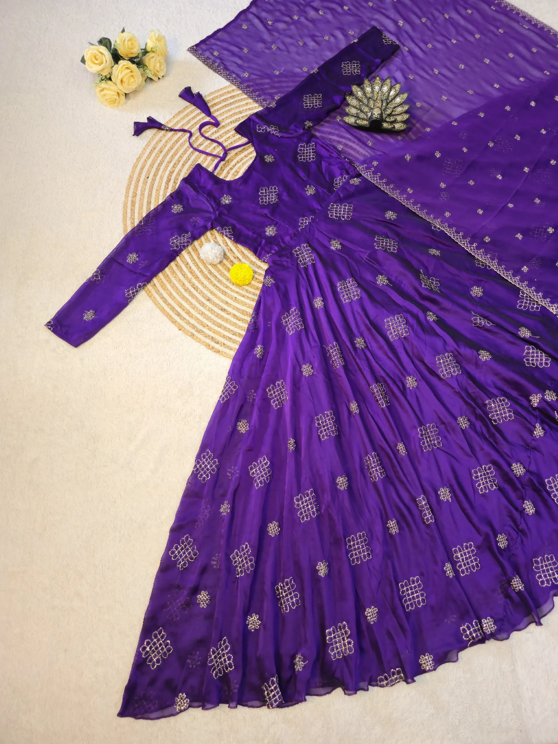 Stylish ZT 206 Rangoli Silk Sequence Work Wedding Wear Gown With Dupatta 2026