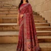 Kiara Kasturi Bandhej Khadi Georgette Wedding Saree Collection