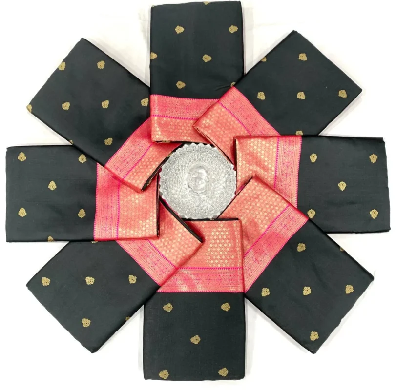 Beautiful Rani 293 Lichi Silk Clogh Festival Black Saree Supplier in Surat 2026