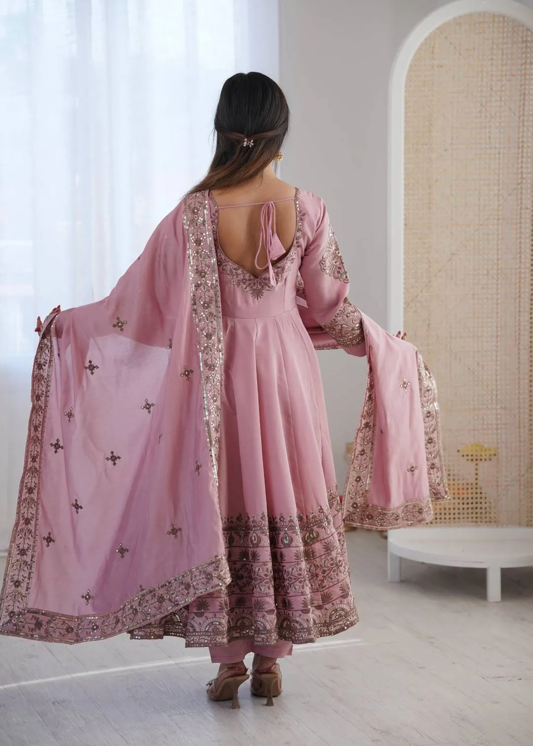 Latest Sabina 5016 Roman Silk Embroidery Work Wedding Anarkali Gown 2026