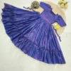 Latest ZF 218 Vichitra Silk Hand Work Frock 2026