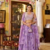 WMN 1144 Georgette Thread Embroidery Party Wear Lehenga Choli