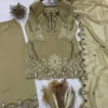 BV 477 Crunchy Silk Embroidery Work Designer Kurti Pant Dupatta