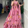 WMN 1254 Chiffon Printed Party Wear Ruffle Lehenga Choli