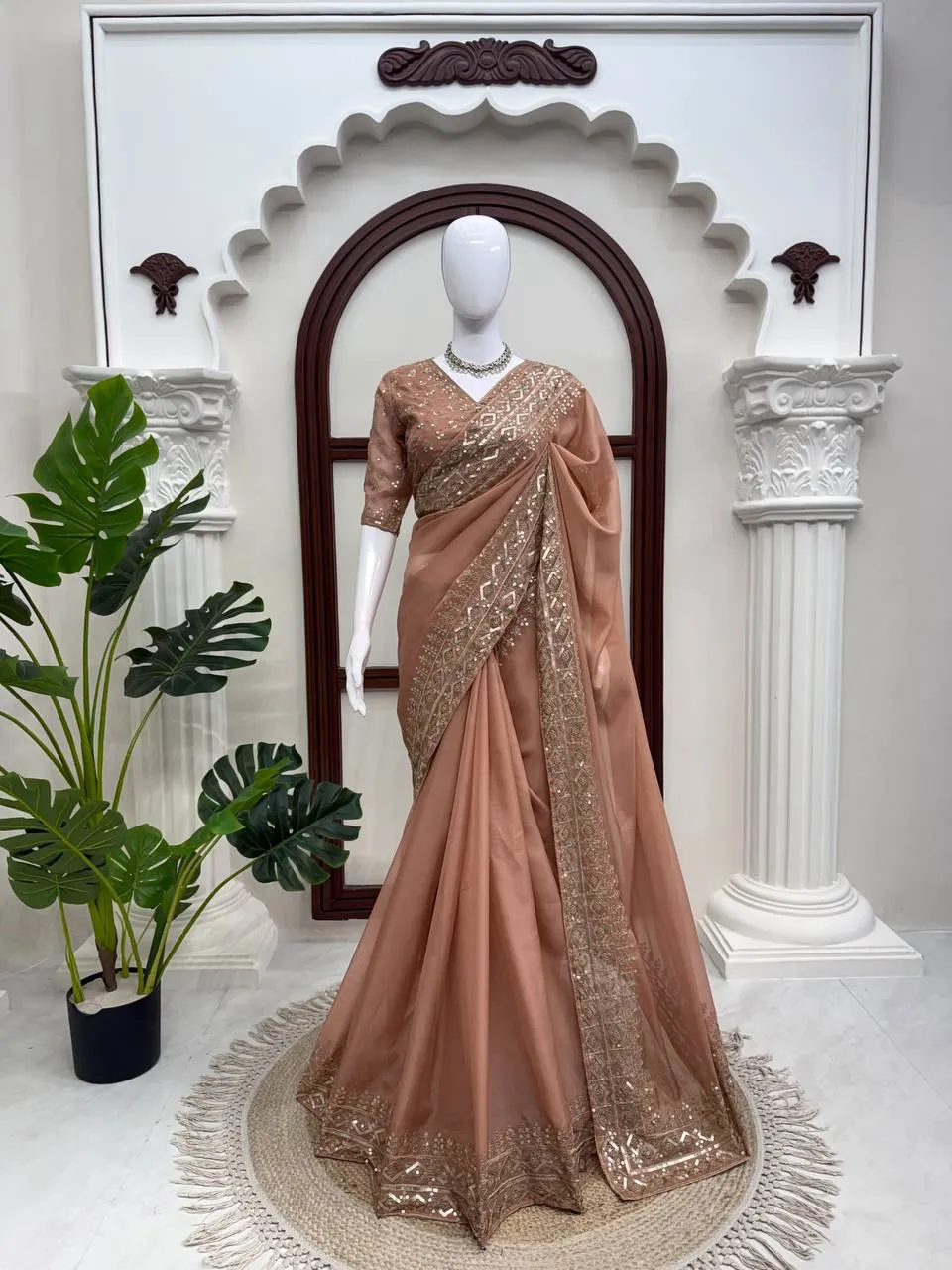 Latest Deepika 632 Tabby Silk Thread Work Designer Festival Saree 2026