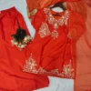 Launching Zarin 66 Natural Crepe Embroidery Party Wear Kurti Palazzo Set 2026