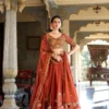 Stylish Zarin Liyana Vichitra Silk Designer Embroidery Work Wedding Lehenga Choli 2026