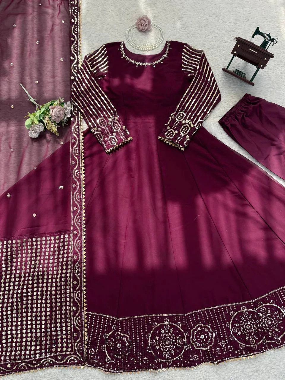 Latest Deepika 1596 Georgette Sequnce Work Designer Gown Collection 2026