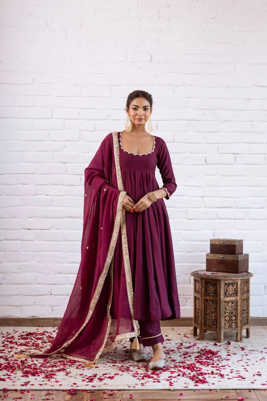 Buy Sabina 5324 Vichitra Silk Beads Work Anarkali Gown Pant Dupatta Set 2026