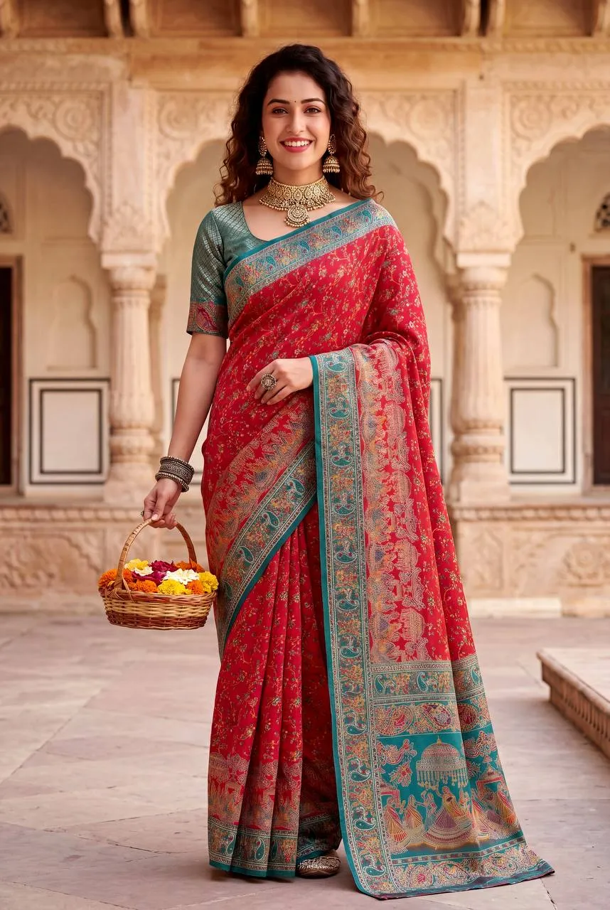 Launching Laxmi 1102 Pashmina Silk Zari Weaving Work Kashmiri Saree 2026