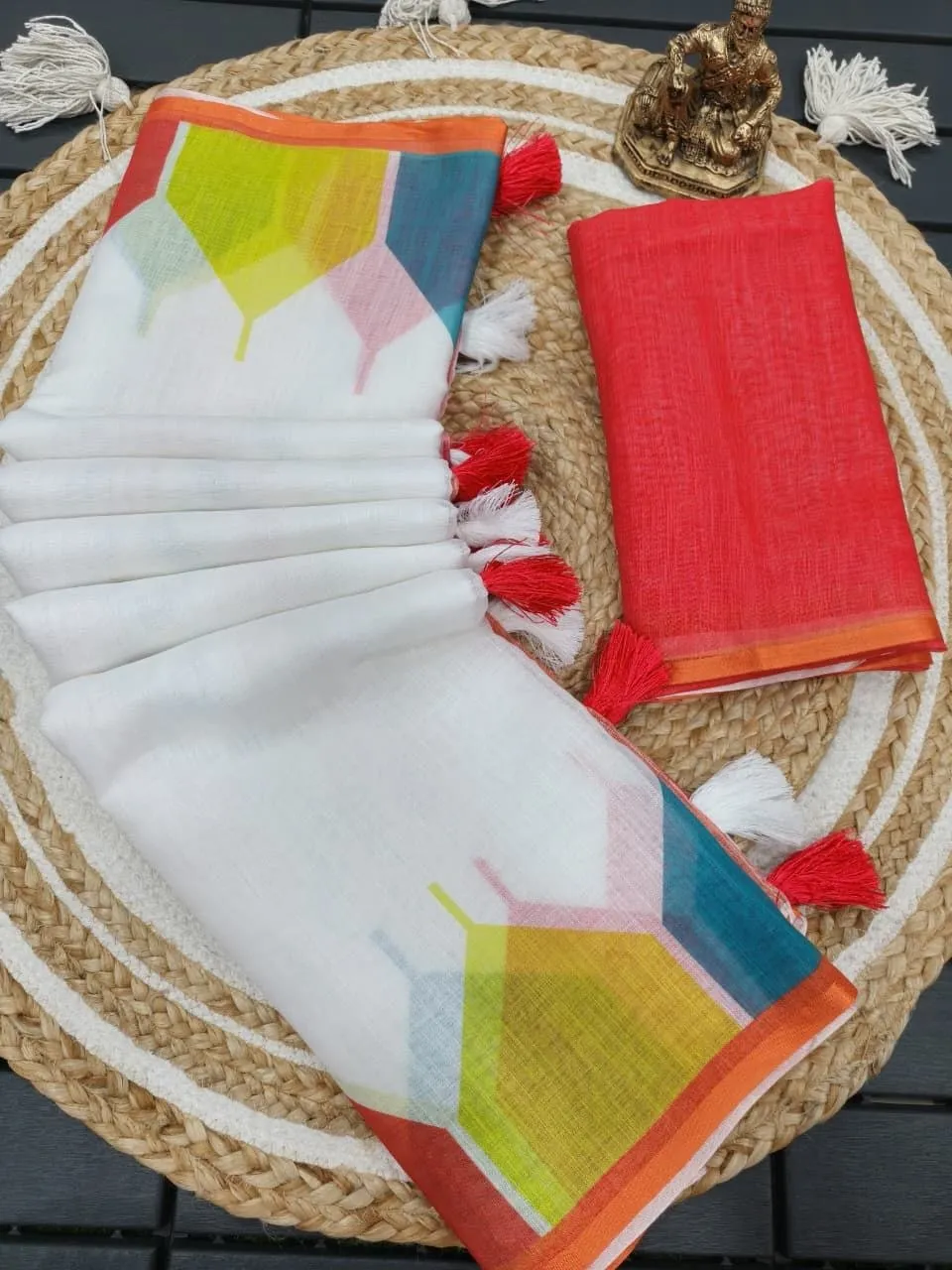 Buy RGS Linen Cotton Printed Daily Wear Saree 2026