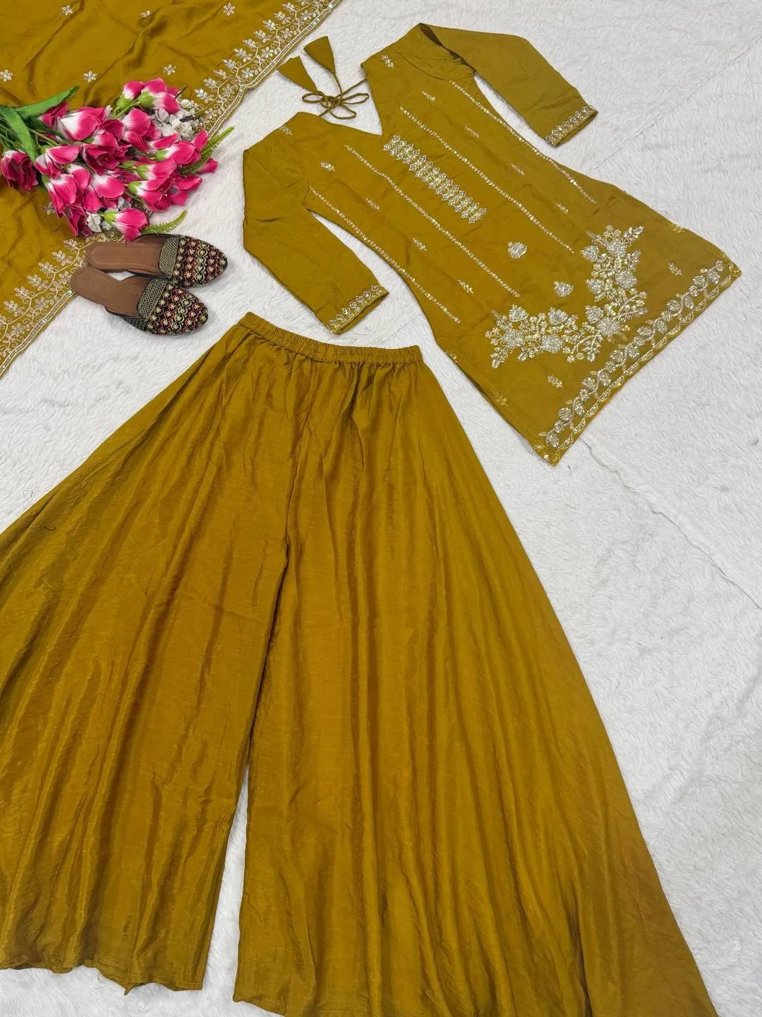 Stylish NFD 5064 Vichitra Hand Work Designer Party Wear Sharara Suit 2026