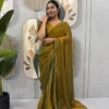 Latest SGT 239 Space Silk Party Wear Zip Gown Saree For Women 2026