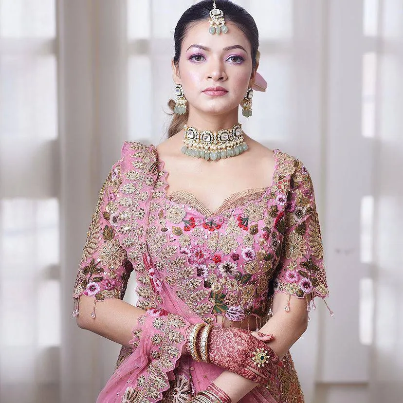 SBD 1670 Georgette Embroidery Wedding Lehenga Choli Exporter in India