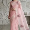 RBC Hansini Organza Thread Embroidery Work Party Wear Designer Saree