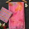 Latest WMS Organza Flower Printed Party Wear Saree 2026