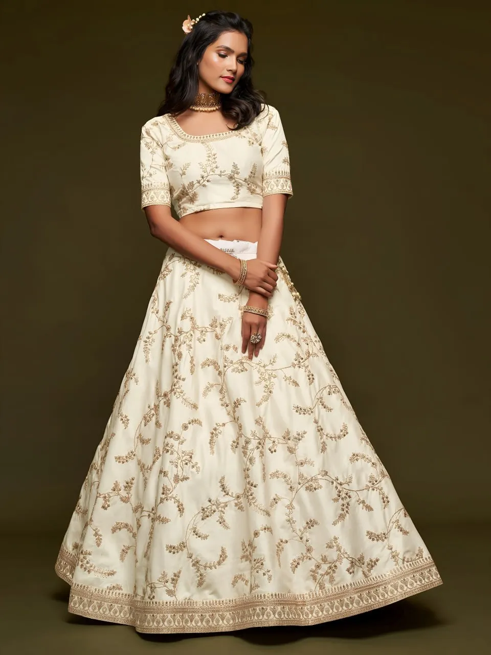 Latest Zeel 7808 Art Silk Sequence Embroidery Work White Lehenga Choli Exporter Online 2026