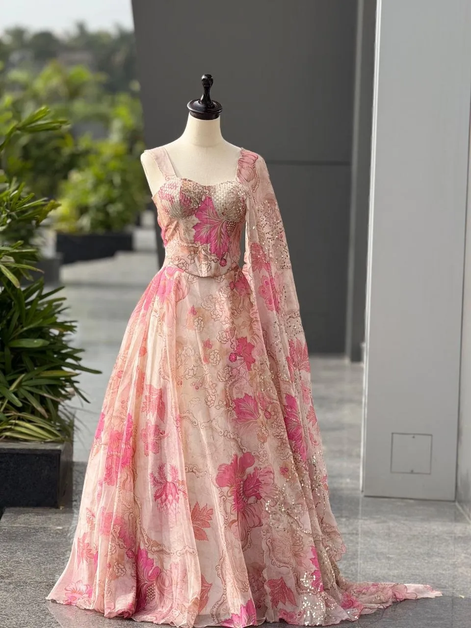 Latest SWT 1187 Organza Embroidery Sequence Work Party Wear Lehenha Top Dupatta 2026