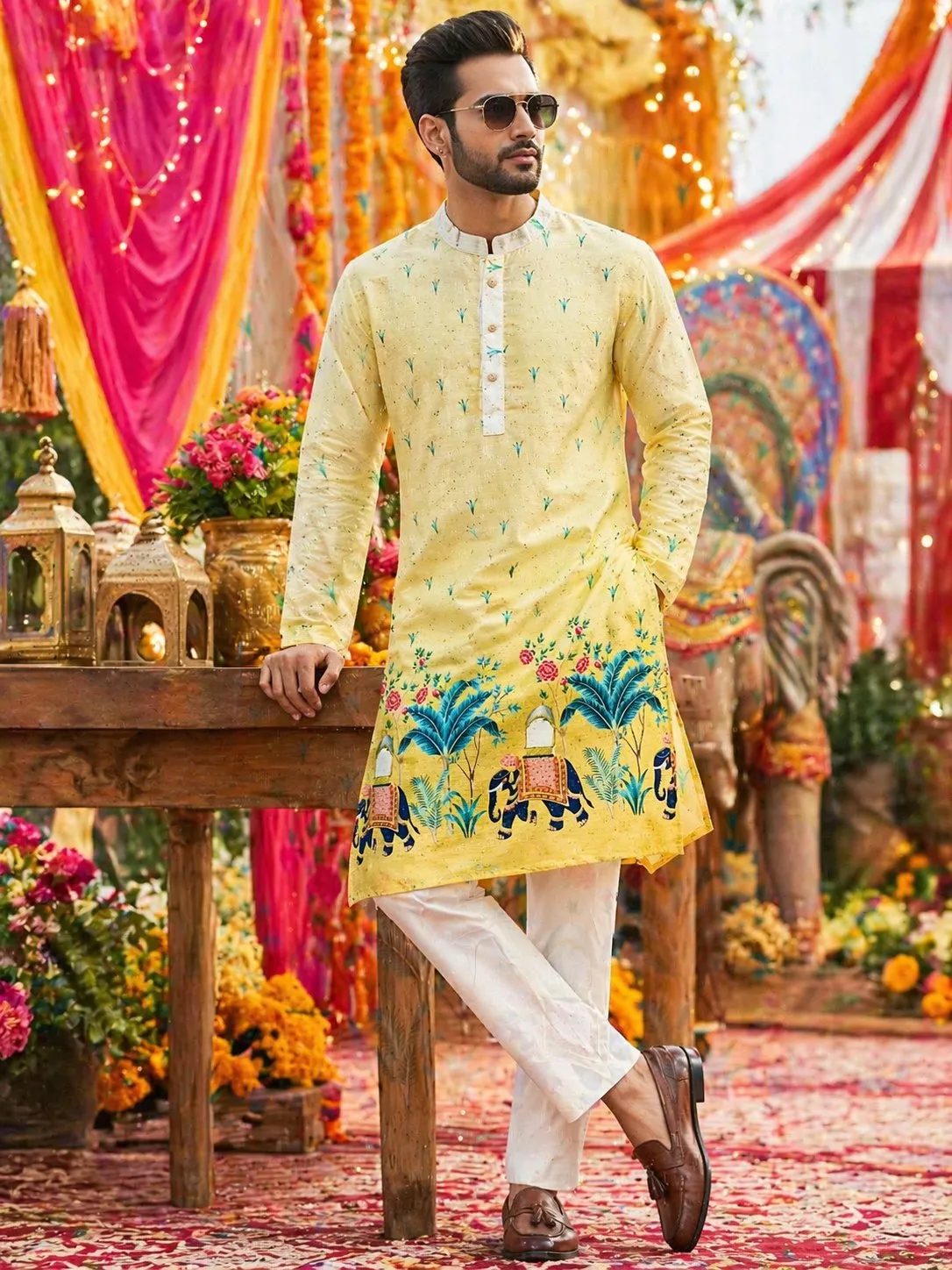 Beautiful Kiara Cotton Crochet Sequence Work Printed Festival Kurta Pyjama Suplier Online Shopping 2026