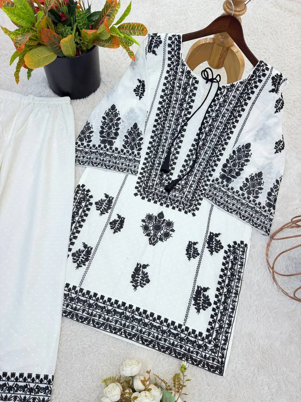 Buy Sabina 5349 Rayon Butti Silk Embroidery Work Trending Kurti Palazzo 2026