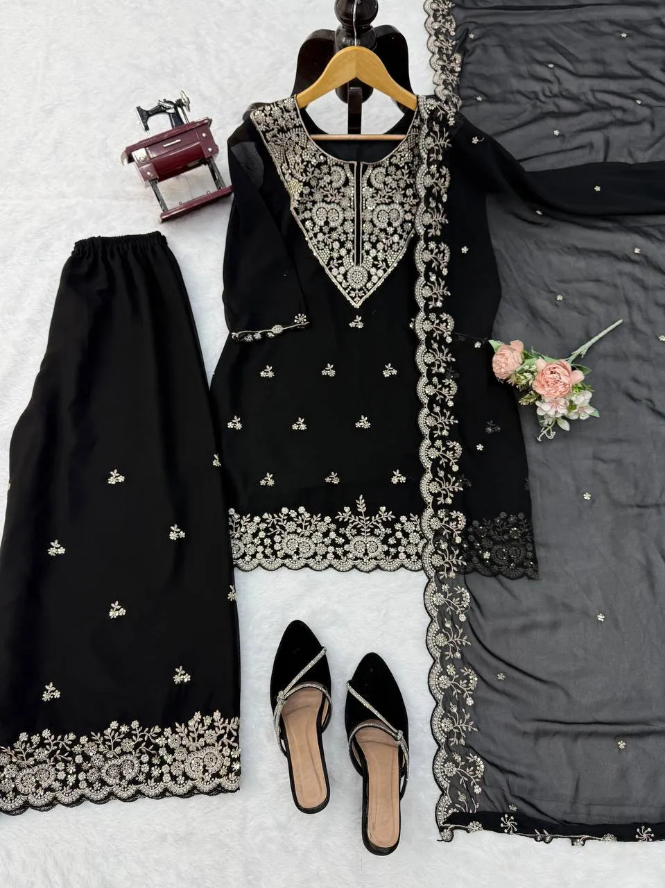 Launching Deepika 6031 Georgette Thread Sequence Work Party Wear Sharara Suit Dupatta 2026