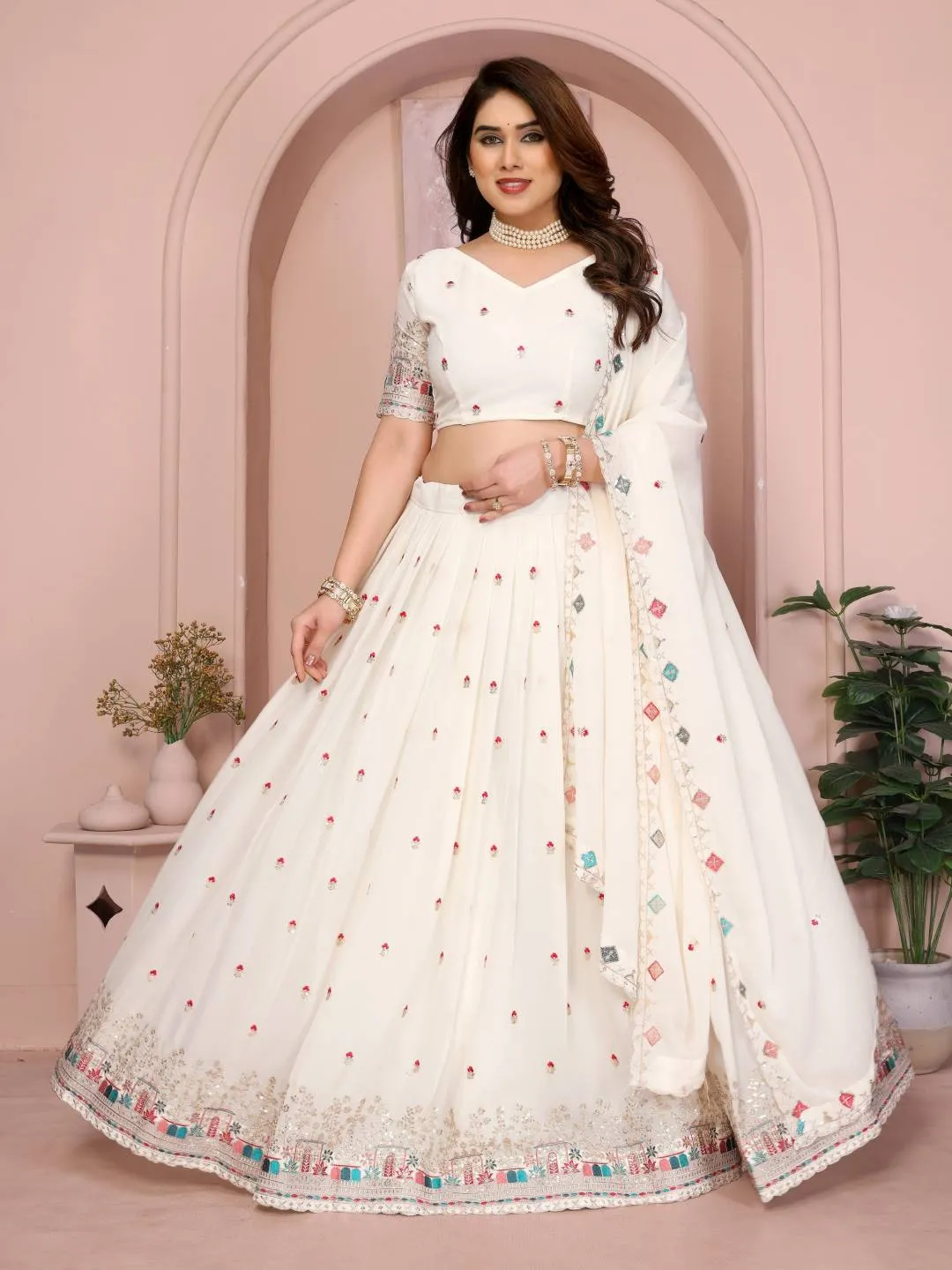 Stylish Kiara Georgette Embroidery Work Lehenga Choli Wholesale Market in Surat 2026