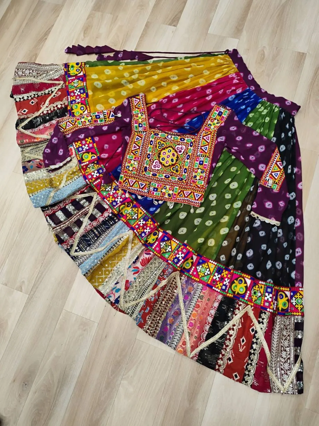 Buy Mohini 7138 Georgette printed Gamthi Work Navratri Skirt Top Collection 2026