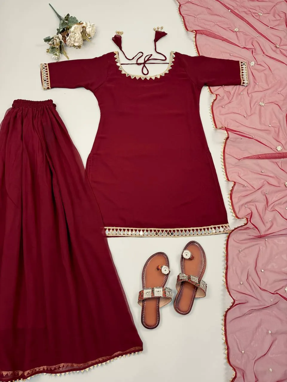 Sabina 5250 Georgette Mirror Work Party Wear Sharara Suit Manufacturers in India