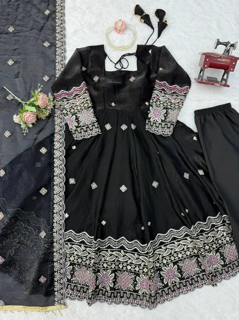Stylish Deepika 1619 Fendy Silk Thread Sequence Party Wear Gown Sharara With Dupatta 2026