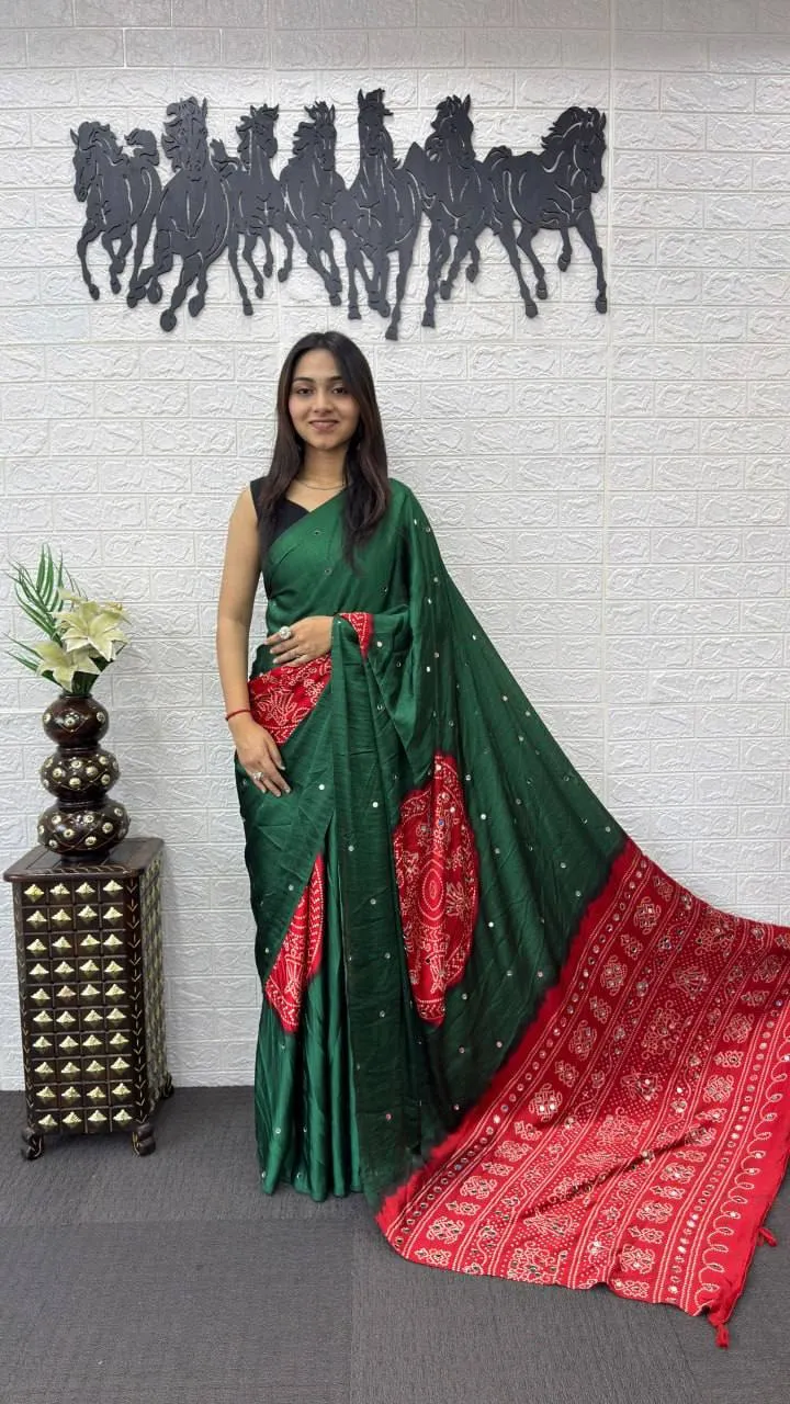 Stylish RBC Gajji Silk Mirror Work Party Wear Saree Manufacturers in India 2026