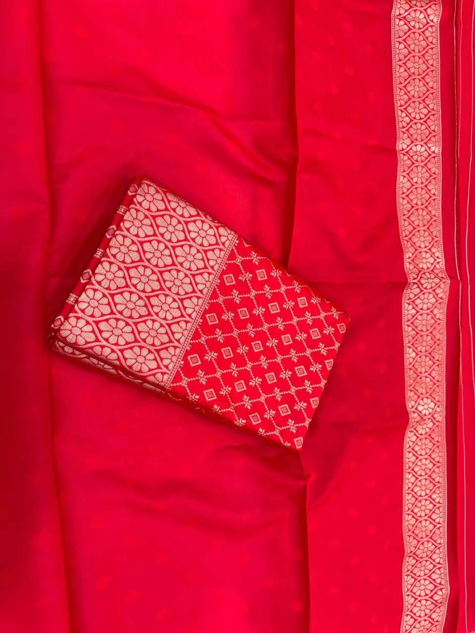 Buy Rani 268 Lichi Silk Cloth Jacquard Red Wedding Saree 2026