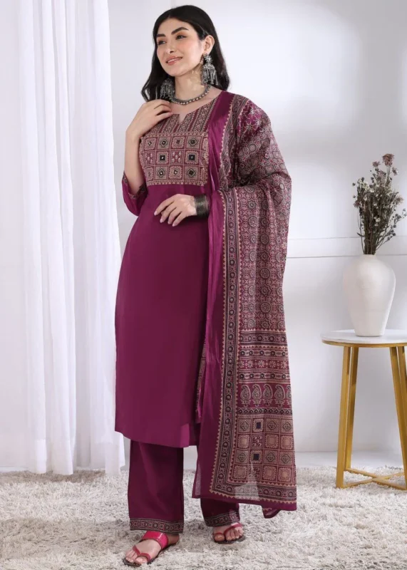 Beautiful ATQ Reyon Slub Printed Trending Collection Durgapuja Readymade Dress 2026