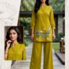 Stylish SS2016 Dabbu Cotton Trending Embroidery Office Wear Kurti Pant Set 2026