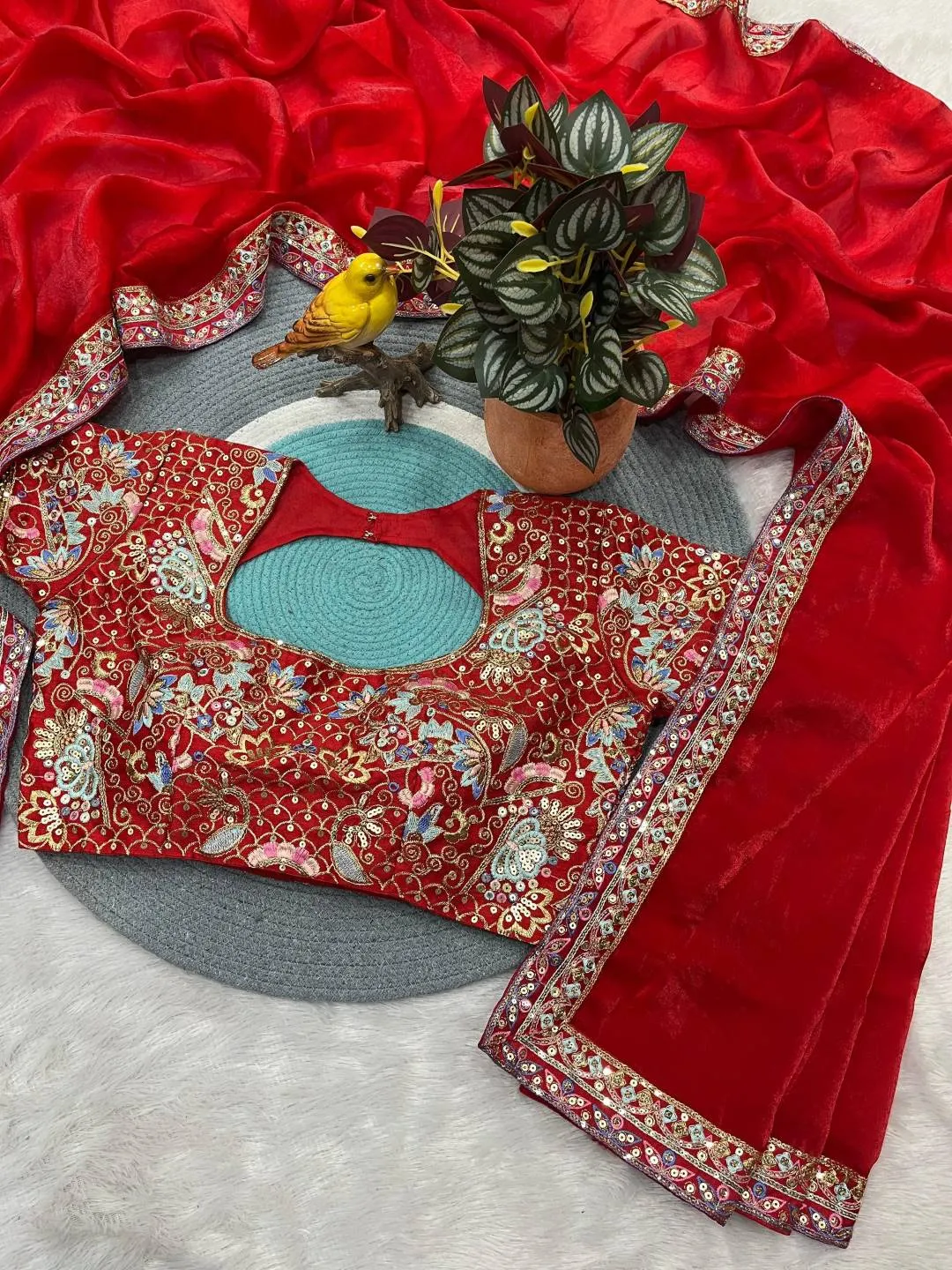 Latest RBC 6065 Satin Silk Designer Embroidery Work Party Wear Saree 2026