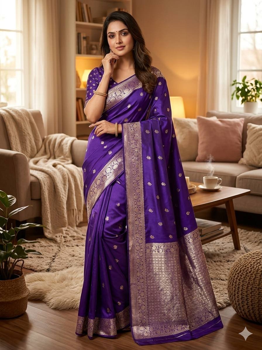 Laxmi 1109 Lichi Silk Banarasi Saree Manufacturers in India