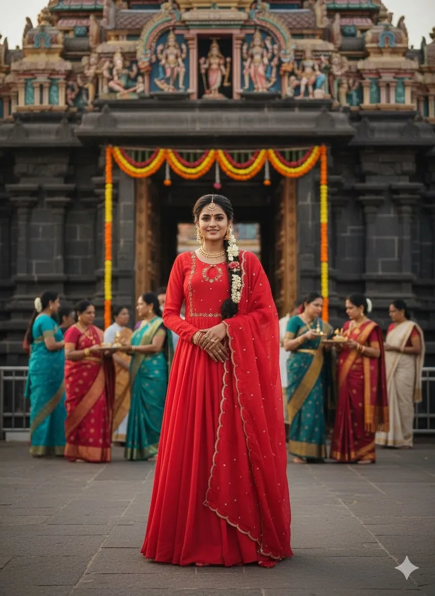ZT 211 Vichitra Silk Hand Work Festival Gown Collection