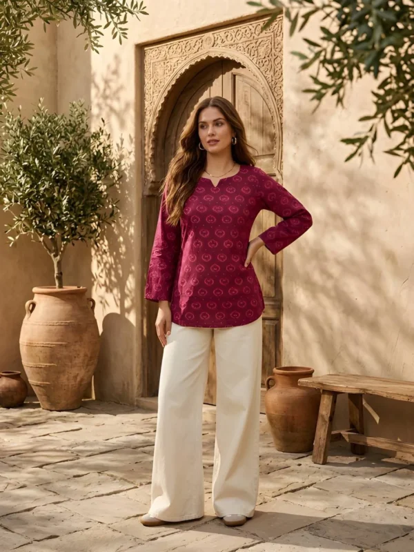 Stylish Shiv 1065 Cotton Printed Office & Daily Wear Short Kurti For Woven 2026