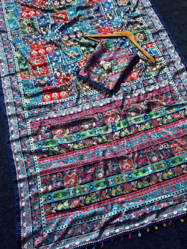 Buy WMS Ultra Silk Crepe Printed Mirror Work Festival Saree 2026