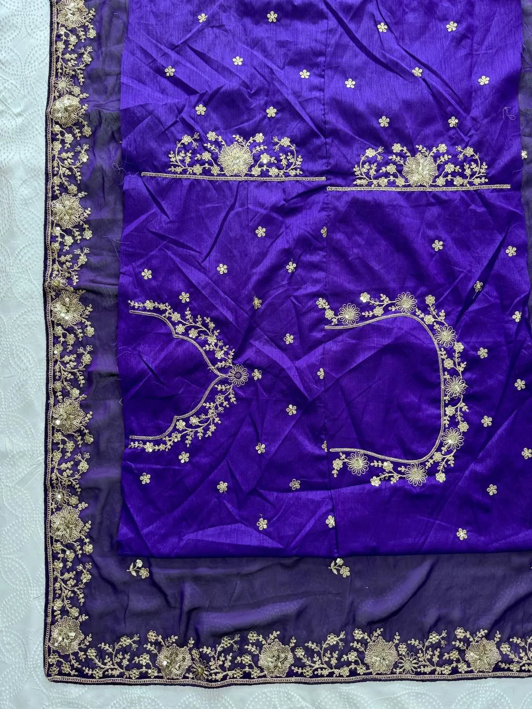 Latest Kiara Shukla1 Purple Rangoli Silk Embroidery Work Party Wear Saree 2026