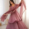 Beautiful Sabina 5022 Crunchy Silk Jacquard Butti Work Party Wear Top Sharara 2026