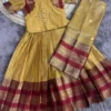 Beautiful Pari Cottan Silk Zari Weaving Kids Wear Lehenga Choli Wholesale Market in Surat 2026