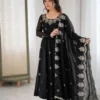 Stylish Sabina 5011 Crunchy Silk Sequence Embroidery Anarkali Gown Pant Dupatta 2026