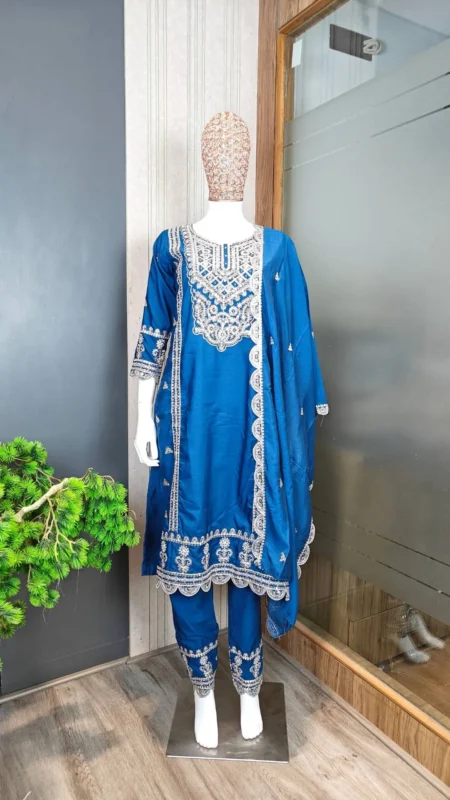 Buy FFD Tesla Embroidery Work Festival Readymade Dress Wholesale Online 2026
