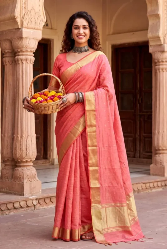 Launching Laxmi 1111 Cotton Silk Weaving Zari Work Saree Exporter in India 2026