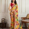 Kiara Sakhi4 Georgette Bandhej Printed Embroidery Party Wear Saree