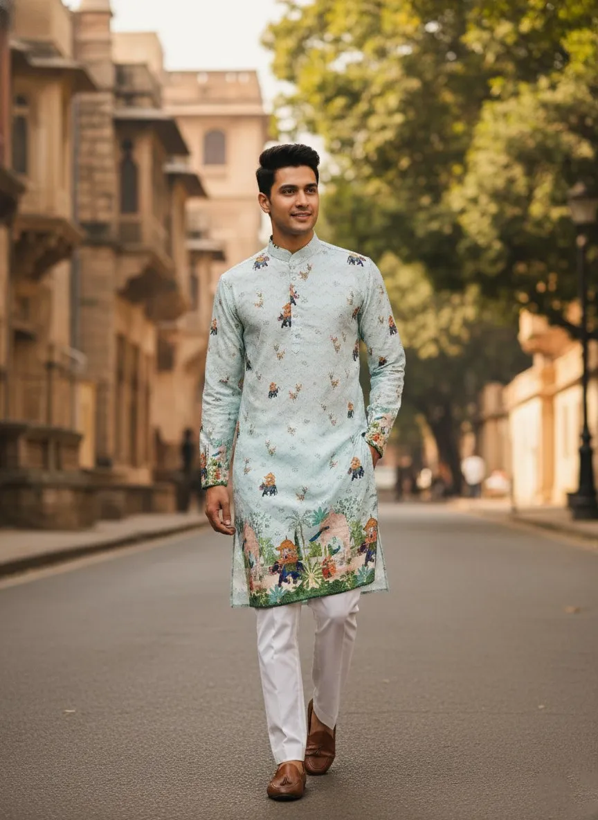 Buy Kiara Killer4 Cotton Embroidery Wedding Kurta Pajama Wholesale Market in Surat 2026