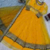 Beautiful Deepika 6033 Net Thread Sequence Haldi Lehngha Gown With Dupatta Collection 2026