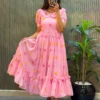 Beautiful ZT 215 Mul Chanderi Printed Festival Fancy Frock 2026
