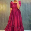 Latest ZF 218 Vichitra Silk Hand Work Frock 2026