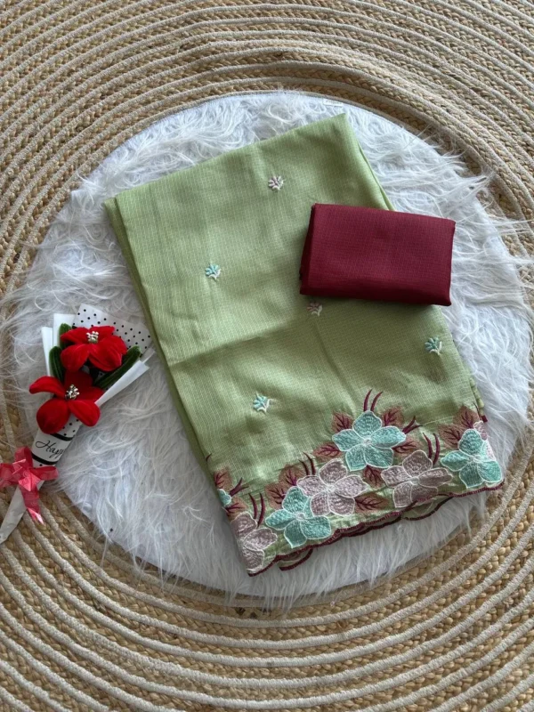 Buy MHV Sasha Doriya Embroidery Thread Work Saree Exporters in India 2026